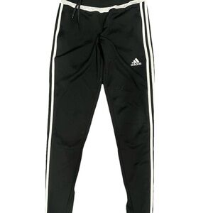 Adidas Track Pants Womens Black White Stripe Joggers Athletic Size XS